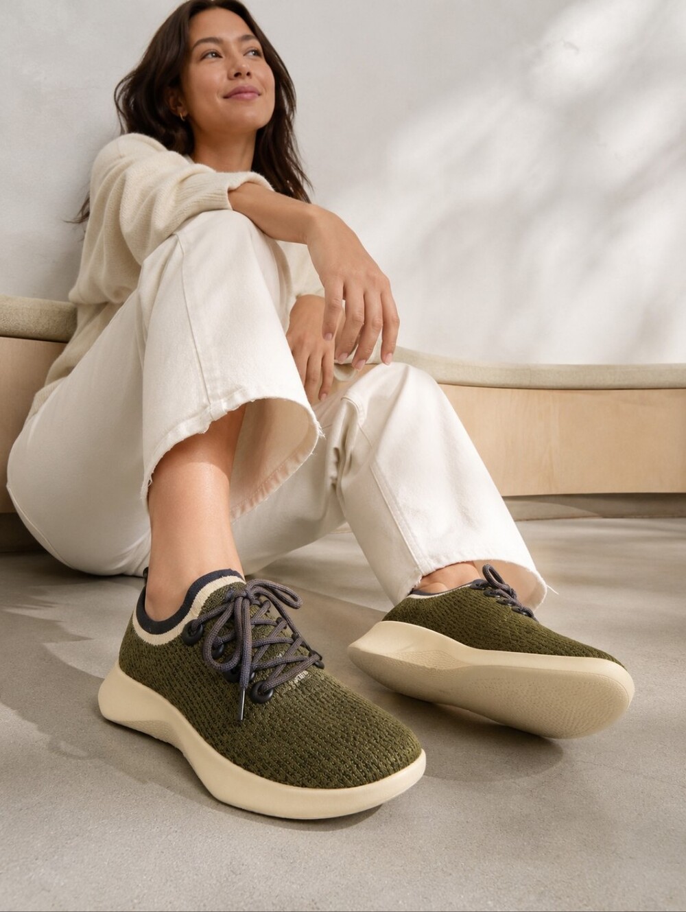Allbirds Tree Dasher 2 Women’s Size 6 Olive Green Running Sneakers NWOB